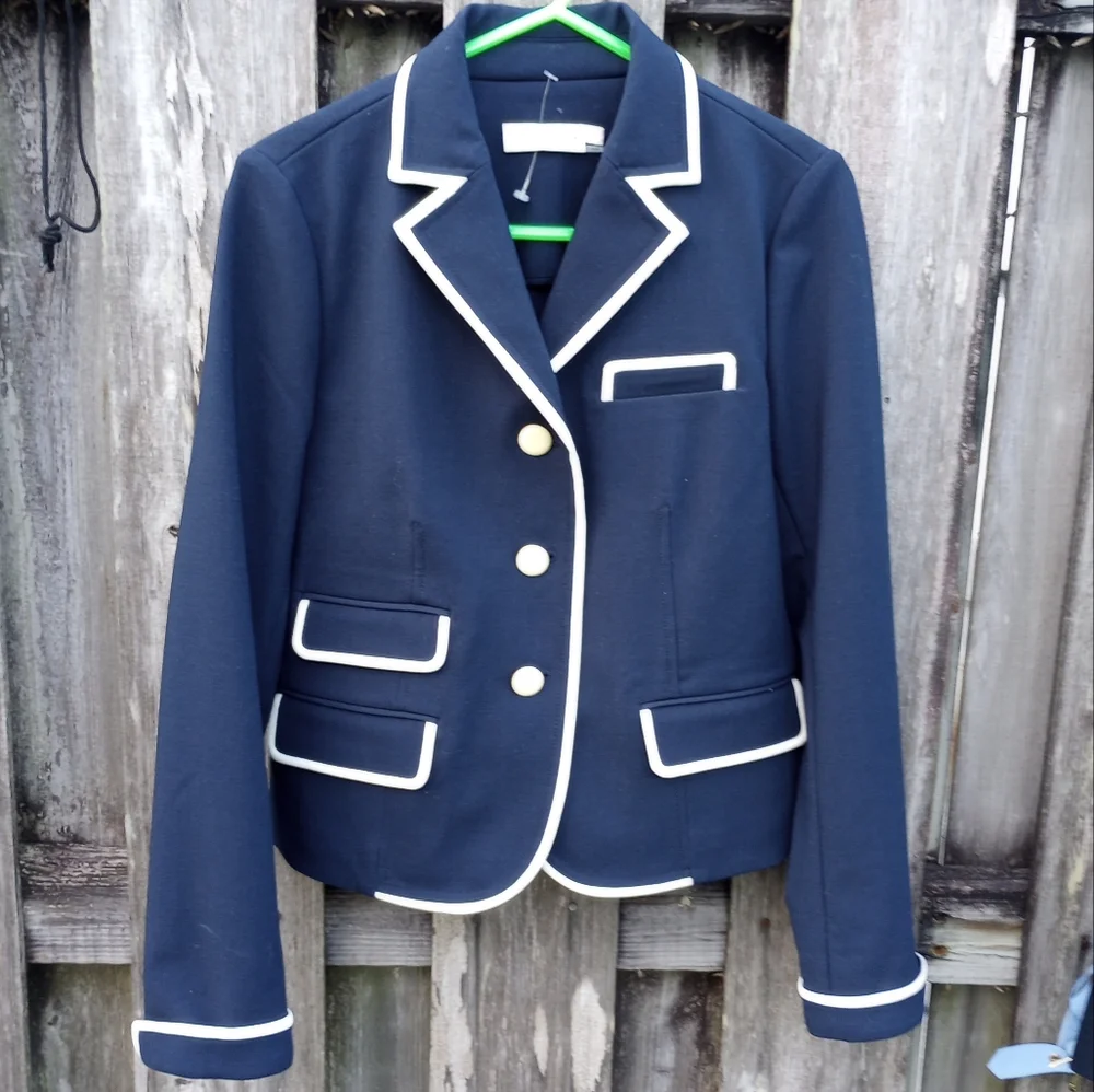 Tory Burch Nautical Blazer, Carrie Navy Resort